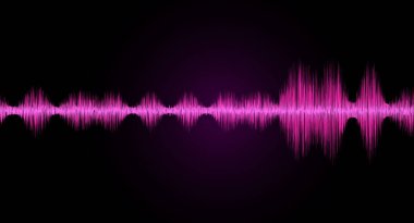 Ses dalgaları titreşen ışık. Deprem dalgası ve müzik endüstrisi kavramı. Vektör illüstrasyonu.