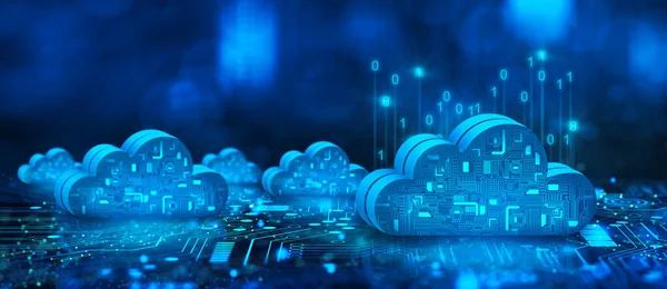 Cloud Computing Technologie Internet Convergerende Punt Van Circuit Met Abstract — Stockfoto