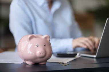 Yatırımları yöneten yaşlı, bulanık bir kadın..