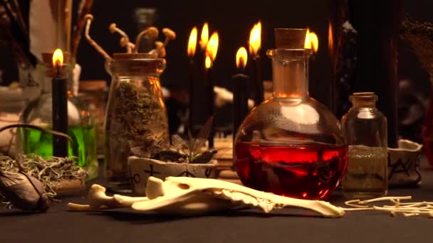 Cérémonie Rituelle Sorcellerie Attention Sélective Alchimie Symboles Ésotériques Pour Culte — Video