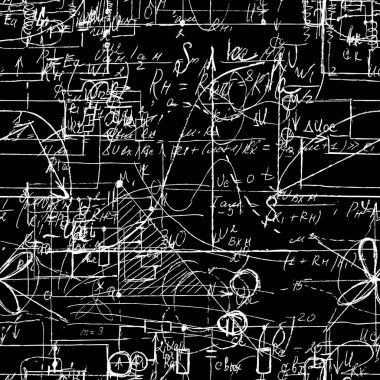 El yazısı matematiksel formüller, matematik ilişkisi veya sembollerle ifade edilen kurallar, toplama, çıkarma, çarpma, bölme gibi çeşitli işlemler ile kusursuz sonsuz şablon arka planı