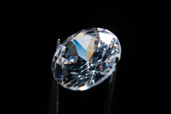 Diamond Twezers Επιλεκτική Εστίαση Επιθεώρηση Και Ανάλυση Της Λαμπρής Ποιότητας — Φωτογραφία Αρχείου