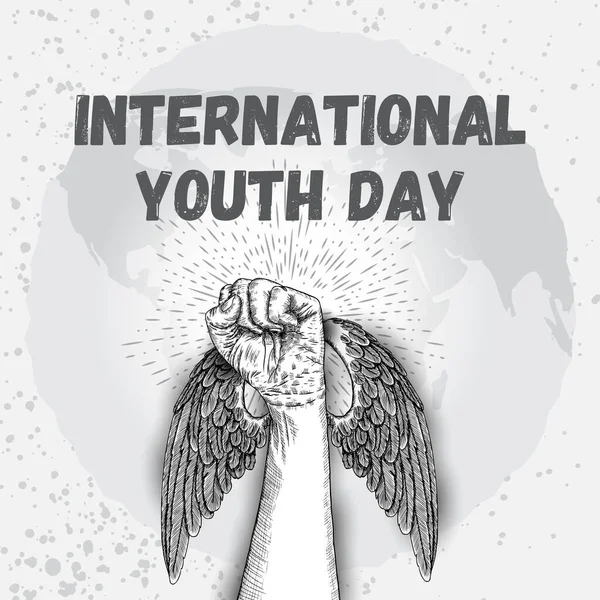 Begreppet Vänskapsdag Internationella Ungdomsdagen Iyd Firande Den Augusti Vektor — Stock vektor