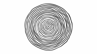 Yaş halkalı ahşap kütükler hareketli animasyonu durdurur. Ağaç kesimi yüzeyi keser. Tahta çember ağaç kütüğü gövdesi arkaplanı üstten ayırır.