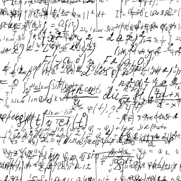 Conseil Sans Couture Mathématique Avec Des Formules Mathématiques Physiques Manuscrites — Image vectorielle