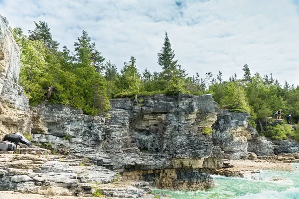 Parque Nacional Península Bruce Canadá Junho 2022 Indian Head Cove — Fotografia de Stock