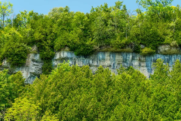 Wide View Spirit Rock Conservation Area Rocks Wiarton Ontario Canada — стокове фото