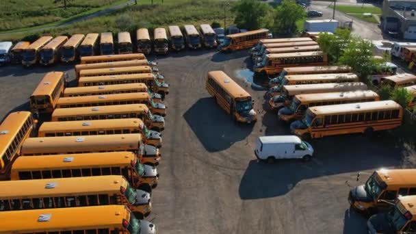 Toronto Ontario Canada September 2022 School Bus Vehicles Ready School — стоковое видео