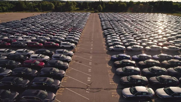 Toronto Ontario Canada September 2022 Nieuwe Auto Gelegen Fabriek Parkeerplaats — Stockfoto