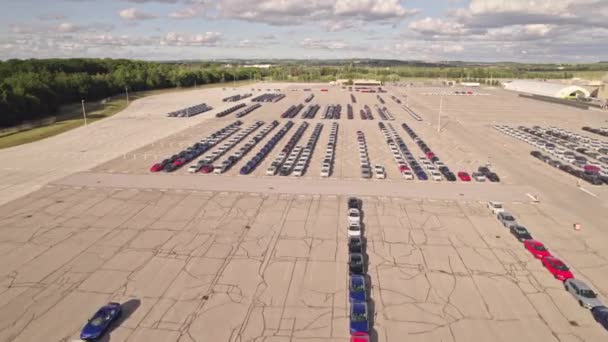 Торонто Онтарио Канада Сентября 2022 Года Парковка Новых Автомобилей Участке — стоковое видео