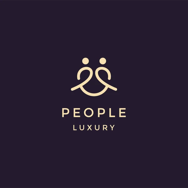 Kreative Menschen Logo Design Vorlage — Stockvektor