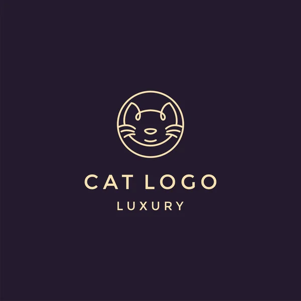 猫线标志设计 Pet 矢量标识 — 图库矢量图片