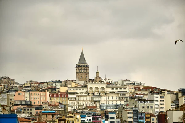 Turquia Istanbul 2021 Famosa Torre Galata Istanbul Tirada Foto Istanbul — Fotografia de Stock