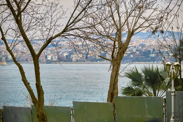 Istanbul Bosphorus Golden Horn View Gulhane Park Winter Closed Day — Stock Photo, Image