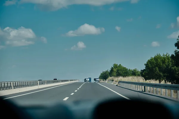 A highway and asphalt road and two-lane road . 22.07.2021 Konya Turkey