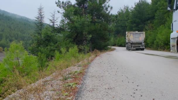 Vidéo Camion Vidéo Ralenti Camion Camion Allant Sur Route Route — Video