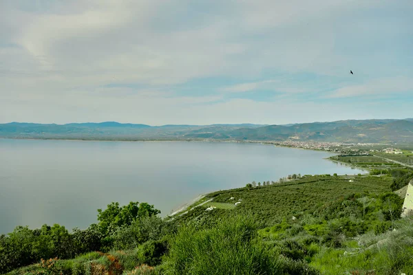 Vista Aérea Naturaleza Lago Iznik Nombre Local Iznik Golu Vista — Foto de Stock