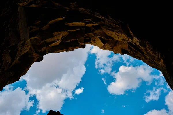 Arco Natural Formación Arco Ángulo Bajo Formación Roca Piedra Valle —  Fotos de Stock