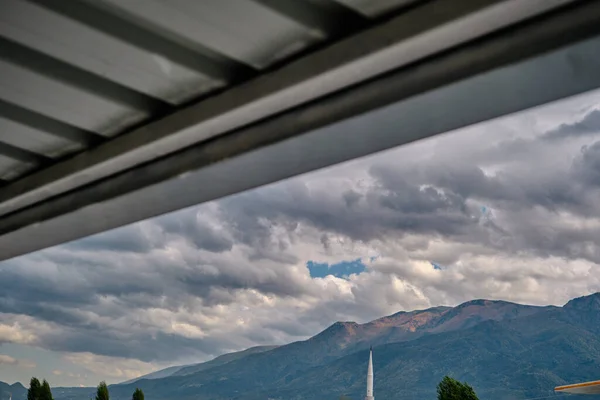 Sous Toit Les Nuages Ciel Couvert Grande Montagne Nom Local — Photo