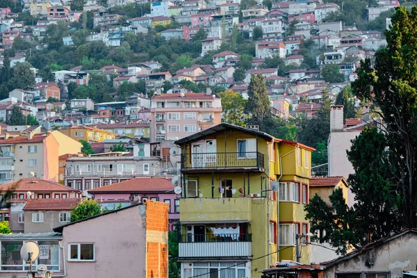 2021 Bursa Turkey Many Colorful Old Retro Style Houses Apartments — Stockfoto