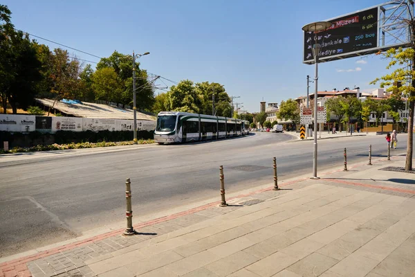 2021 Július Konya Vagyok Pulyka Konya Belvárosa Helyi Tömegközlekedés Villamossal — Stock Fotó