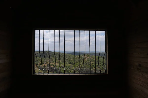 Natural View Windows Metal Railing Hanging Window Natural View — Photo