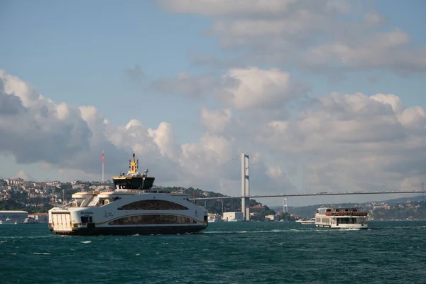 Istanbul Turkey July 2018 View Bosphorus Strait Port Mediterranean — Stock Photo, Image