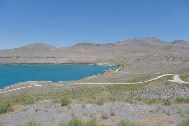 Acgl Gölü 'nün güzel manzarası. Yerel adı Konya Karapinar' da Aki Gölü. 