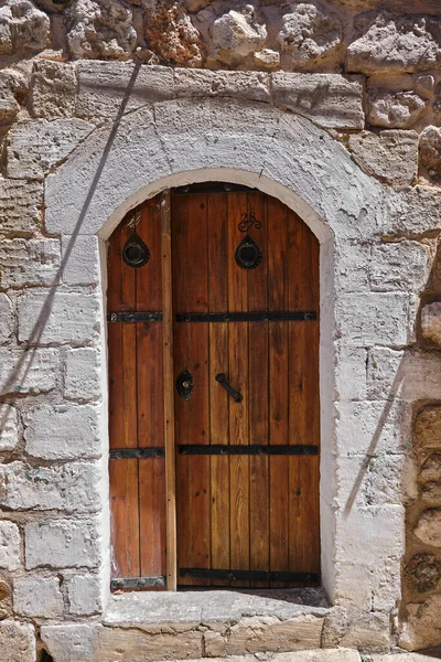 Old Wooden Door City Ancient Mardin Turkey — Stock Photo, Image