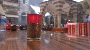 4k Video, Traditional turkish drink, local name is serbet, in Hasan pasha in Diyarbakir.