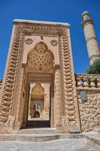 Low Angle View Mosque Mardin Beautiful Engraving Entrance Gate 2022 — Fotografia de Stock