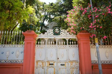 beautiful view of the palace in buyukada, princes island in istanbul.