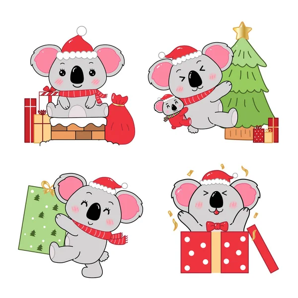 Noel için koala çizgi filmi ve mutlu yıllar..
