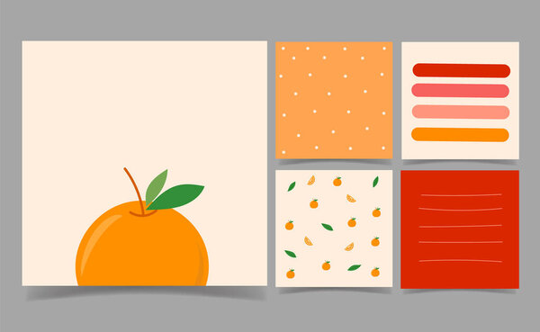 orange memo notes Template for Greeting Scrap booking Card Design. abstract background. wallpaper wrapping paper.