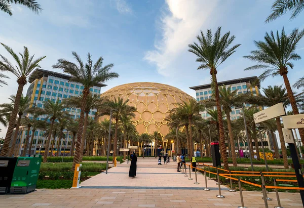 阿拉伯联合酋长国迪拜 2020年10月3日 阿拉伯联合酋长国迪拜世博会的Al Wasl Plaza穹顶被设计成汇集所有东西的中央展览中心 — 图库照片