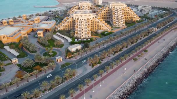 Marjan Island Boulevard Den Återtagna Mark Artificiell Emirat Ras Khaimah — Stockvideo