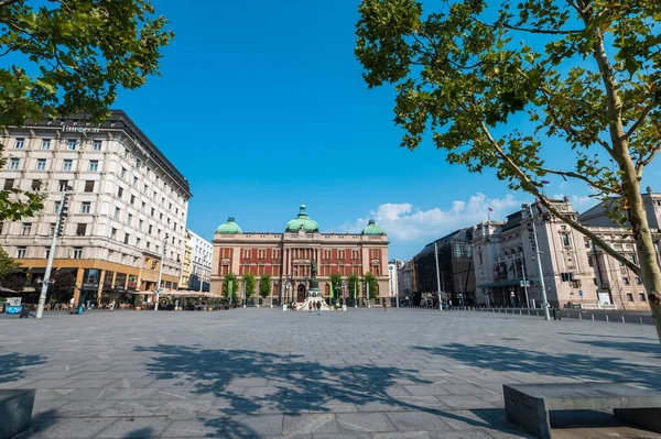 Belgrado Serbia Luglio 2022 Museo Nazionale Piazza Della Repubblica Nel — Foto Stock