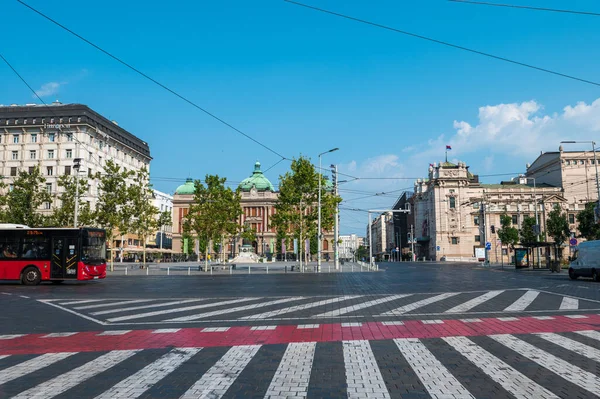 Belgrado Serbia Luglio 2022 Museo Nazionale Piazza Della Repubblica Nel — Foto Stock