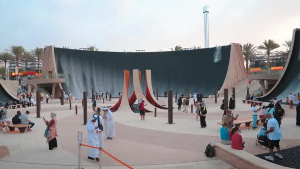 Dubai Emirati Arabi Uniti Ottobre 2021 Waterfeature Del Sito Dubai — Video Stock