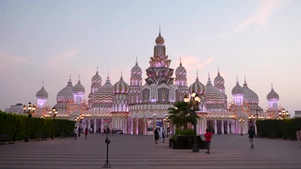 Dubai United Arab Emirates April 2022 Global Village Entrance Dubai — 图库视频影像