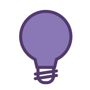 İzole edilmiş mavi ampul düz dizayn ikonu taşıyıcısı