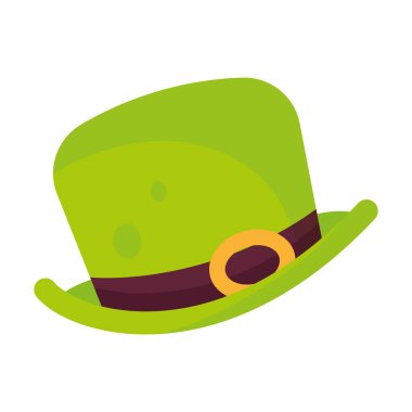 İzole edilmiş Yeşil Patrick Günü Geleneksel şapka taşıyıcısı