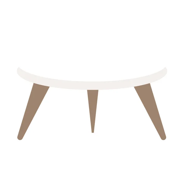 İzole edilmiş beyaz tahta masa simgesi taşıyıcı — Stok Vektör