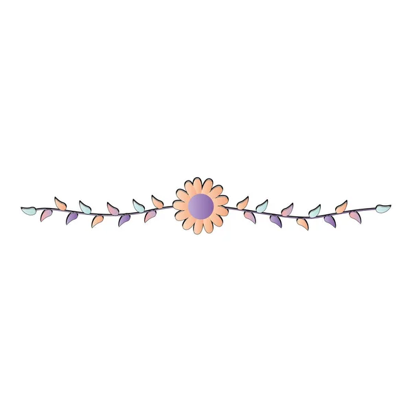 Isolerad akvarell skiss av en blomma vektor — Stock vektor