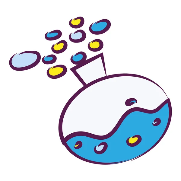 Isolated sketch of a chemical fuild Chemistry Vector — стоковый вектор