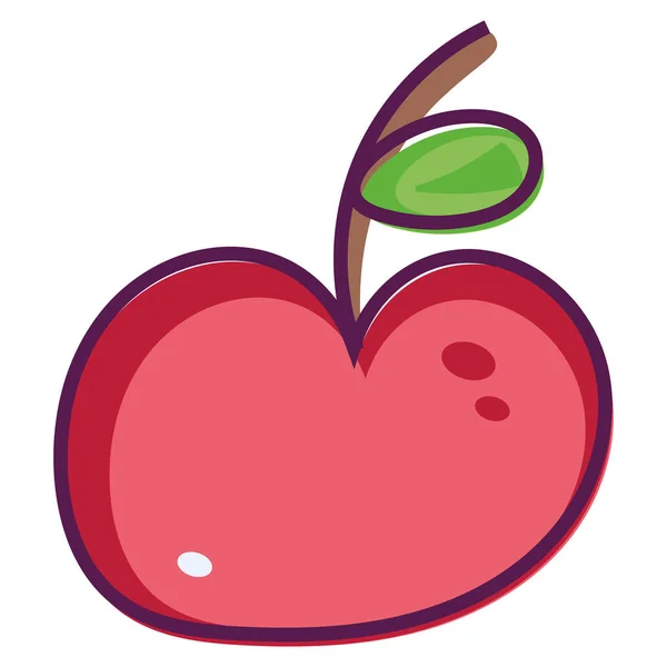 Ізольований ескіз яблука Вектор здорової їжі — стоковий вектор
