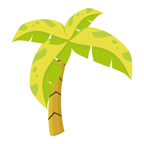 Ícone de palmeira isolado design plano Vector —  Vetores de Stock