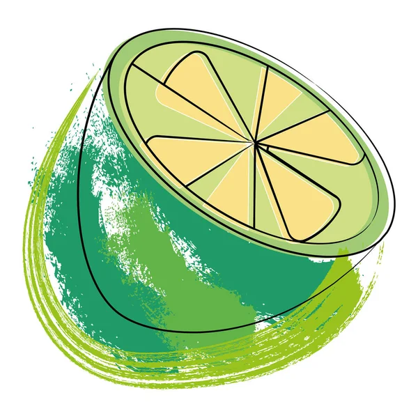 Isolated sketch of a lemon slice Vector — 스톡 벡터