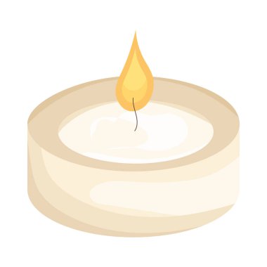 İzole edilmiş renkli spa mum simgesi taşıyıcısı