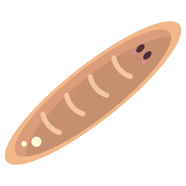 Isolated colored bread icon Cute design Vector — Stock Vector